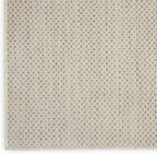 Nourison Home Courtyard Ivory Silver 7' x 10' Area Rug - Easy Clean, Non Shedding, Bed Room, Living Room, Dining Room, Kitchen (7' x 10')
