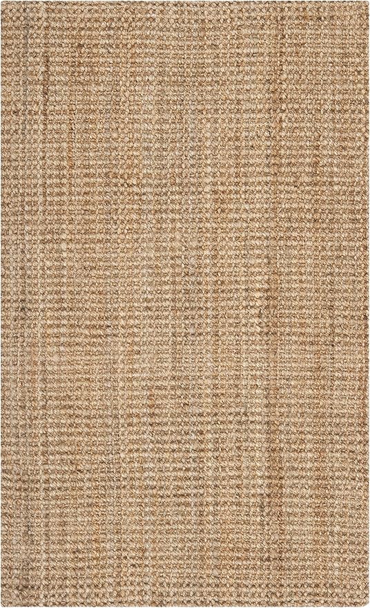 SAFAVIEH Natural Fiber Collection Accent Rug - 3' x 5', Natural, Handmade Farmhouse Jute, Ideal for High Traffic Areas in Entryway, Living Room, Bedroom (NF730C)