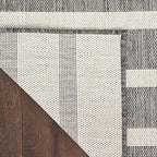 Nourison Home Positano Charcoal Ivory 7' x 10' Area Rug - Easy Clean, Non Shedding, Bed Room, Living Room, Dining Room, Kitchen (7' x 10')