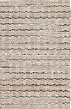 SAFAVIEH Natural Fiber Collection Accent Rug - 4' x 6', Black & Natural, Handmade Flat Weave Stripe Jute & Cotton Jute, Ideal for High Traffic Areas in Entryway, Living Room, Bedroom (NFB655Z)