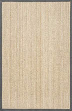 Nuloom Elijah Dark Grey/Natural, 4' x 6', Basketweave, Seagrass, Soft and Textured, High Traffic, Stain Resistant, Easy Clean, Durable Area Rug for Bedroom, Living Room, Dining, Den, Foyer, Entryway