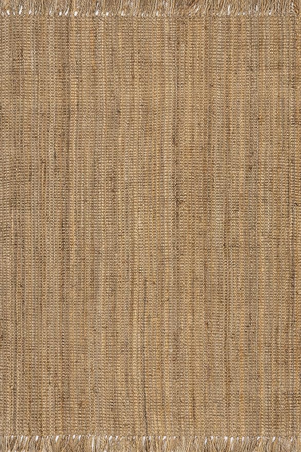 Nuloom Daniela Natural, 5' x 7'6", Handmade, Jute, Tassel, Soft and Textured, High Traffic, Stain Resistant, Easy Clean, Durable Area Rug for Bedroom, Living Room, Dining Space, Foyer, Entryway