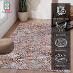 RUGSURE Washable Area Rugs, 3' x 5 ' - 1/6 Thick - Stain & Water Resistant Non-Slip - Perfect Resistant Rug for Living Room, Bedroom, Nursery, Pet & Child Friendly, Vibrant Colors Rugs, Purple