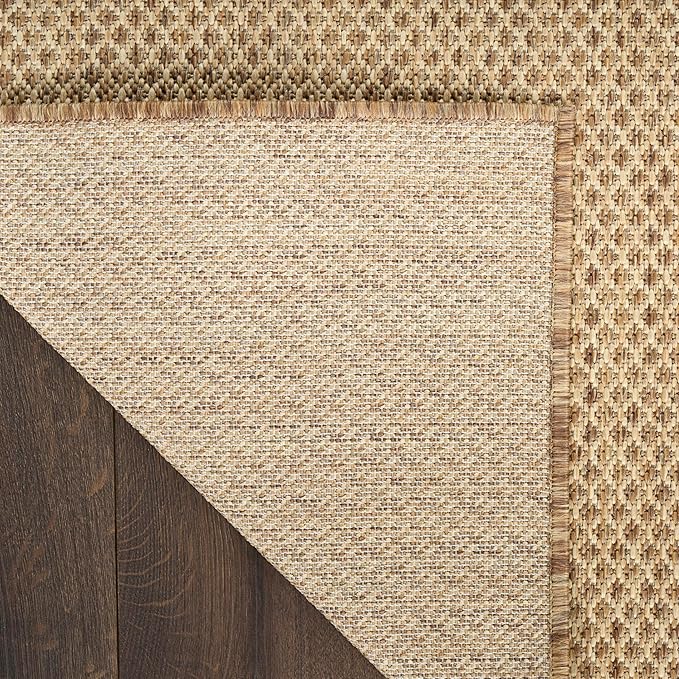 Nourison Home Courtyard Jute 9' x 12' Area Rug - Easy Clean, Non Shedding, Bed Room, Living Room, Dining Room, Kitchen (9' x 12')