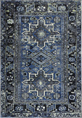 SAFAVIEH Vintage Hamadan Collection Accent Rug - 2'3" x 4', Blue & Grey, Traditional Persian Design, Non-Shedding & Easy to Clean, Ideal for Front Door, Kitchen, Entryway, Foyer (VTH211N)