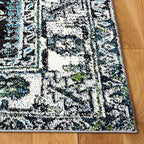 SAFAVIEH Area Rug 4x6 - Vintage Hamadan Collection - Dark Grey & Ivory, Traditional Persian Design, Non-Shedding & Easy to Clean, Ideal for Living Room, Bedroom, Dining Space (VTH211H)