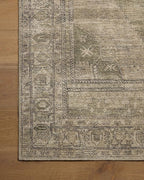 Loloi Amber Lewis Cambria Collection CBR-03 Sand/Olive 2'-6" x 12'-0" Runner Rug Jute, Neutral, Vintage Style, Antique Tone, Living, Bedroom, Dining, Carpet