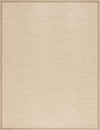 SAFAVIEH Area Rug 10x14 - Natural Fiber Collection - Large - Maize & Linen Color, Sisal, Woven Design with Border (NF141B)
