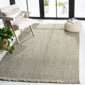SAFAVIEH Natural Fiber Collection Area Rug - 5' x 8', Green & Natural, Handmade Woven Fringe Jute, Ideal for High Traffic Areas in Living Room, Bedroom (NF826Y)