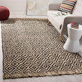 SAFAVIEH Natural Fiber Collection Accent Rug - 2' x 3', Brown & Natural, Handmade Boho Diamond Tassel Jute, Ideal for High Traffic Areas in Entryway, Living Room, Bedroom (NF266E)