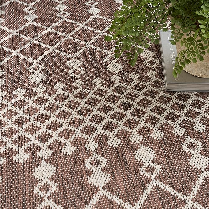 Nourison Home Positano Natural 9' x 12' Area Rug - Easy Clean, Non Shedding, Bed Room, Living Room, Dining Room, Kitchen (9' x 12')