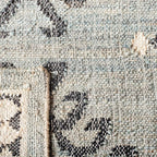 SAFAVIEH Kilim Collection Area Rug - 5' x 8', Blue & Black, Flat Weave Jute Design, Ideal for High Traffic Areas in Living Room, Bedroom (KLM762M)