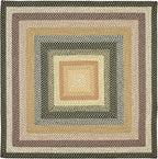 SAFAVIEH Washable Rug Outdoor Braided Collection - 5' Square, Multi, Handmade & Reversible, Non-Shedding & Easy to Clean, Ideal for Patio, Backyard, Mudroom (BRD308A)