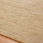 Superior Braided Jute Handwoven Indoor Runner Rug, Floor Decor for Hallway, Living Room, Dining Room, Bedroom, Office, Dorm, Kitchen, Entry, Hand-Woven Modern Farmhouse Rugs, 2' 6" x 10', Natural Tan