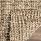 SAFAVIEH Area Rug 9x12 - Natural Fiber Collection - Large - Natural & Grey, Handmade Jute, Farmhouse Style, Chunky Textured Thick Pile (NF447M)