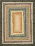 SAFAVIEH Washable Rug Outdoor Braided Collection - 10' x 14', Multi, Handmade & Reversible, Non-Shedding & Easy to Clean, Ideal for Patio, Backyard, Deck, Mudroom (BRD308A)