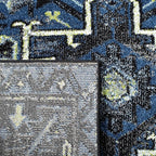 SAFAVIEH Vintage Hamadan Collection Area Rug - 5'3" x 7'6", Blue & Grey, Traditional Persian Design, Non-Shedding & Easy to Clean, Ideal for Living Room, Bedroom, Dining Space (VTH211N)