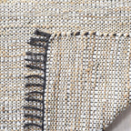 SAFAVIEH Vintage Leather Collection Accent Rug - 3' x 5', Silver, Handmade Boho Fringe Leather & Jute, Ideal for High Traffic Areas in Entryway, Living Room, Bedroom (VTL203G)