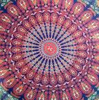 INDIAN CRAFT CASTLE ICC 32 Inch Floor Pillows & Cushion Covers Decorative Hippie Mandala Pouf Pillow Covers Seating Meditation Cushion Cover Bohemian Large Boho Ottoman Case Pillowcase Couch Round