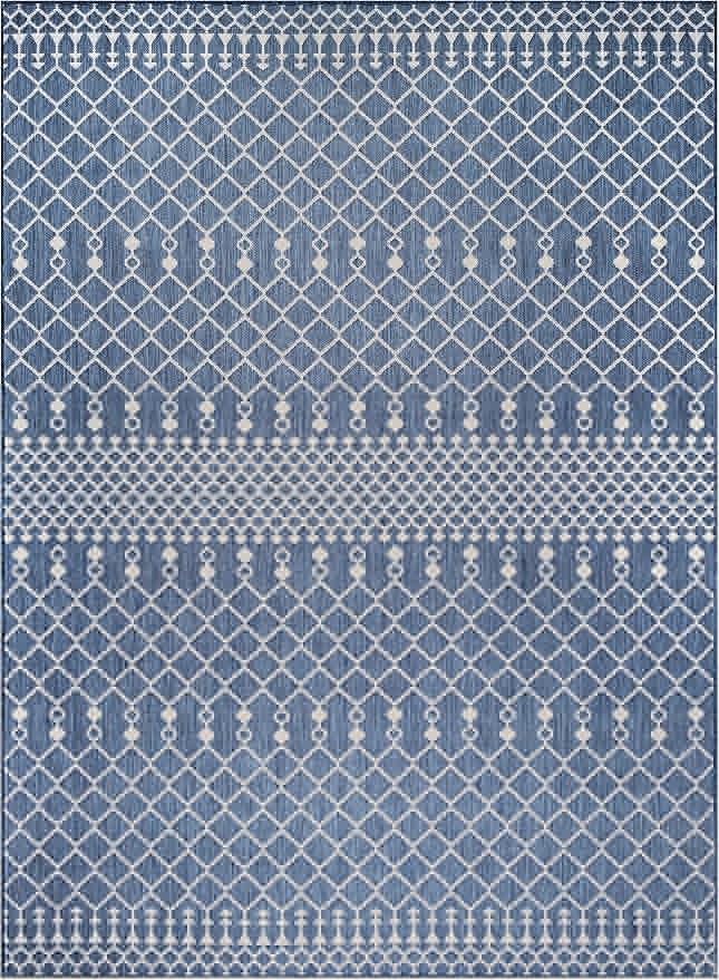Nourison Home Positano Navy Blue 9' x 12' Area Rug - Easy Clean, Non Shedding, Bed Room, Living Room, Dining Room, Kitchen (9' x 12')
