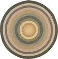 SAFAVIEH Washable Rug Outdoor Braided Collection - 9' Round, Multi, Handmade & Reversible, Non-Shedding & Easy to Clean, Ideal for Patio, Backyard, Mudroom (BRD308A)