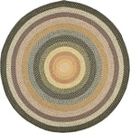 SAFAVIEH Washable Rug Outdoor Braided Collection - 6' Round, Multi, Handmade & Reversible, Non-Shedding & Easy to Clean, Ideal for Patio, Backyard, Mudroom (BRD308A)
