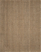 SAFAVIEH Natural Fiber Collection X-Large Area Rug - 11' x 15', Natural & Grey, Handmade Jute, Ideal for High Traffic Areas in Living Room, Bedroom (NF181D)