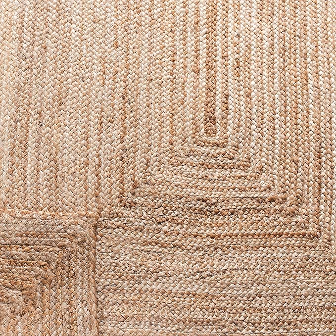 SAFAVIEH Area Rug 5x8 - Cape Cod Collection - Natural Brown, Handmade Braided Flat Weave Jute (CAP252A)