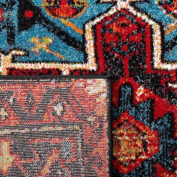 SAFAVIEH Area Rug 11x15 - Vintage Hamadan Collection - Large - Red & Light Blue, Traditional Persian Design, Non-Shedding & Easy to Clean, Ideal for Living Room, Bedroom, Dining Space (VTH211Q)